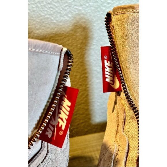 Air Jordan 1 Woman's Gold Zipper High Zip-Up Basketball Streetwear Shoes Size 6 - Picture 8 of 9